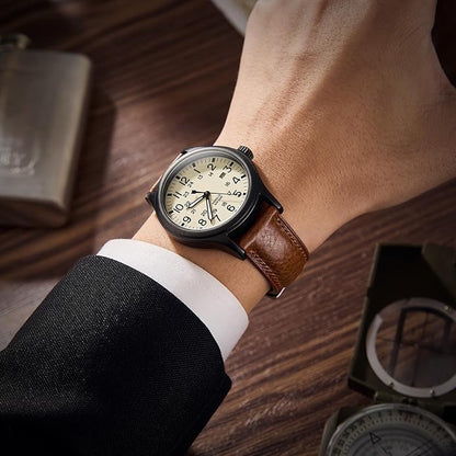 Getalia Italian leather Watch Band Tuscany Natural Vegetable-Tanned Full Grain Leather,14mm 16mm 18mm 19mm 20mm 21mm 22mm Quick Release Replacement Watch Straps for Men and Women Thick and Soft