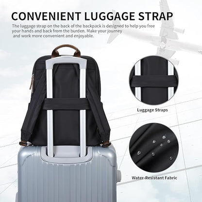 Laptop Backpack for Women,Carry on Travel Backpack Casual Work Business Backpacks Purse College,16 Inch,Black