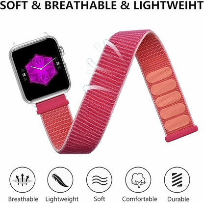 ANNEFIT Nylon Sport Loop Watch Bands, 2 Packs Quick Release Adjustable Strap 16mm 18mm 19mm 20mm 21mm 22mm 24mm