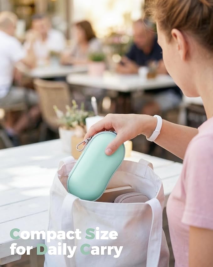ProCase Sunglasses Case, Hard EVA Shell Shockproof Eyeglass Case for Men Women with Metal Hanging Hook and Velvet Lining, Travel Zipper Sport Glasses Holder Organizer for Gifts- Lightblue