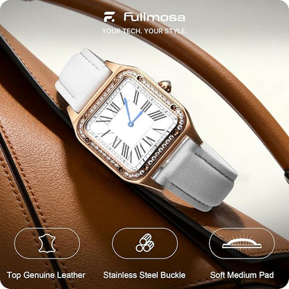 Fullmosa Watch Band, Quick Release Leather Watch Strap for Men Women, Replacement Bands Width 12mm 14mm 16mm 18mm 19mm 20mm 21mm 22mm 24mm