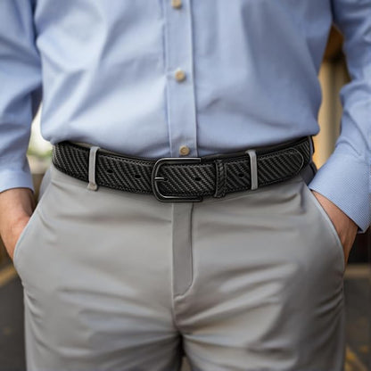 BULLIANT Men Belt 2Pack-Leather Belt 7Holes Comfortable For Men's Dress Casual Jeans 1 3/8"