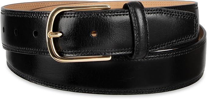 Haggar mens Leather Dress Belt for Suits and Pants - Classic, Formal, Business, Work
