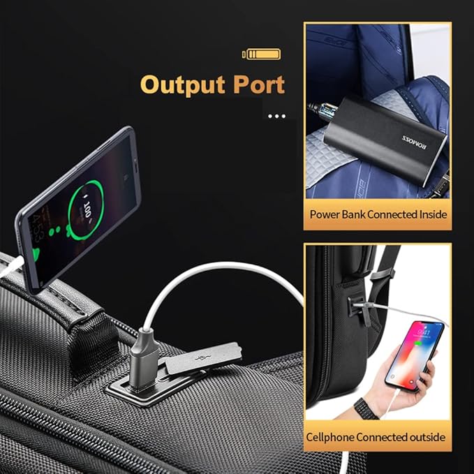 BOPai Intelligent expandable large Smart 15.6 inch Backpack Travel Friendly Water Resistant Anti-Theft Laptop Rucksack with USB Charging Business Laptop Backpack Men Black Multi-Functional