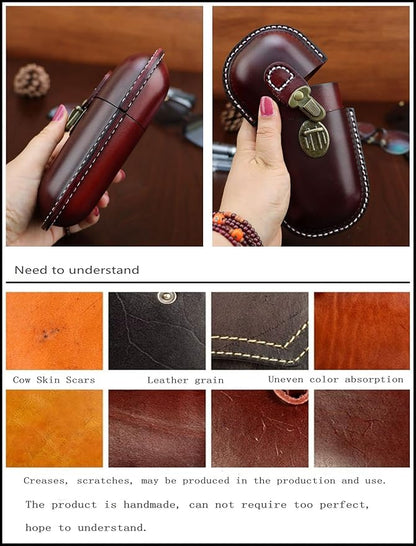 Leather Eyeglass Case Hard Shell Retro Men And Women Sunglasses Nearsighted Glasses Locking clasp Protection Box