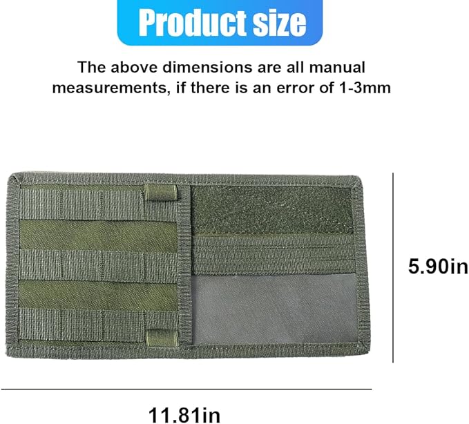 ZIMISI Molle Car Visor Organizer, Tactical Sun Visor Panel Organizer with Elastic Strap, Nylon Sunshade Storage Pouch with Magic Strap for Pen Card Sunglass, Fits for Car, SUV, Truck (Army Green)