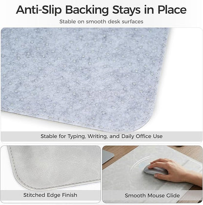 Magnetic Desk Mat System with Wrist Support 80×40cm, Premium Leather Desk Pad with Magnetic Accessories, Waterproof Non-Slip Desk Organizer for Office & Gaming