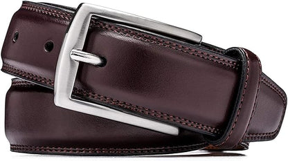 KM Legend Mens Genuine Leather Dress - Classic & Fashion For Work Business And Casual Belt
