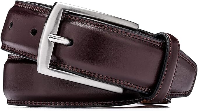 KM Legend Mens Genuine Leather Dress - Classic & Fashion For Work Business And Casual Belt