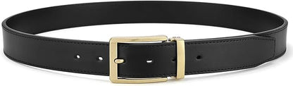 Men's Dress Belt Black Leather Belts for Jeans