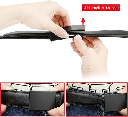 HIMI Men's Comfort Genuine Leather Ratchet Dress Belt with Automatic Click Buckle