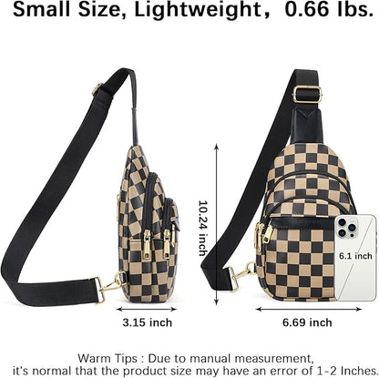 BOSTANTEN Small Sling Bag for Women Leather Crossbody Bags Fanny Pack Chest Bag for Travel