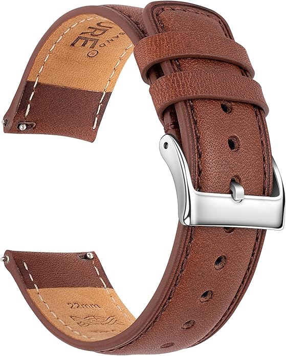 SEURE Quick Release Watch Band,Top Genuine Leather Watch Straps 19mm 20mm 21mm 22mm 24mm for Men and Women