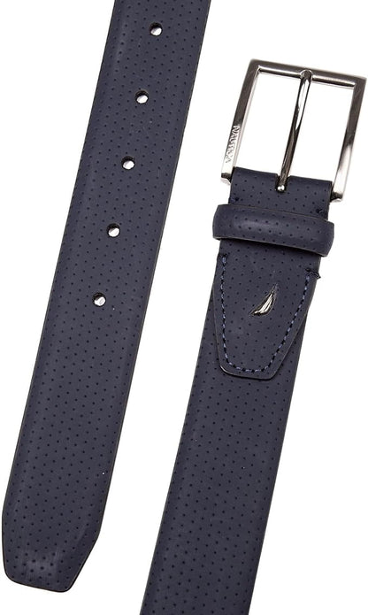 Nautica Men's Dress Leather Belt for Suits and Pants | Classic | Business | Fashion | Adjustable | Metal Buckle