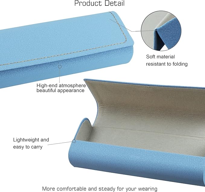 VisionGlobal Hard Shell Eyeglass Case for Eyeglasses and Sunglasses for Men/Women and Kids