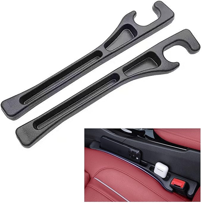 2Pcs Car Seat Gap Filler Organizer Compatible with Chevy Equinox, Soft Foam Seat Side Gap Filler with Storage Avoids Things Falling, Fill The Gap Between Seat and Console