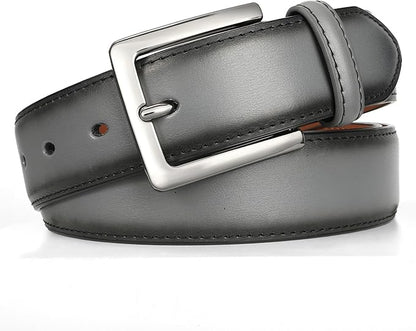 Men's Genuine Leather Dress Belt, 1 3/8" Classic Mens Jeans Pants Belt for Work Business Casual Golf