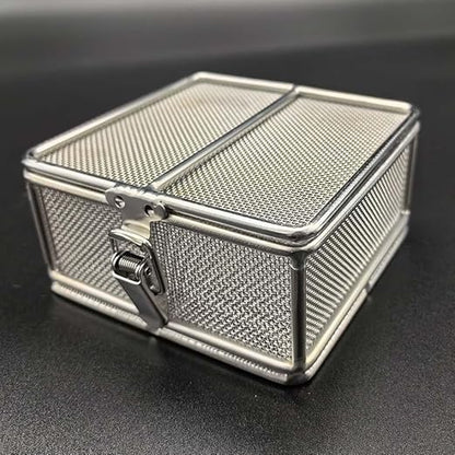 Carligo Ultrasonic Cleaner Baskets for Small Parts, Mini Mesh Basket for Steam Jewelry Cleaner Ultrasonic Machine, Stainless Steel Mesh Ball for Sonic Jewelry Cleaner Solution （4" x 4" x 2"）