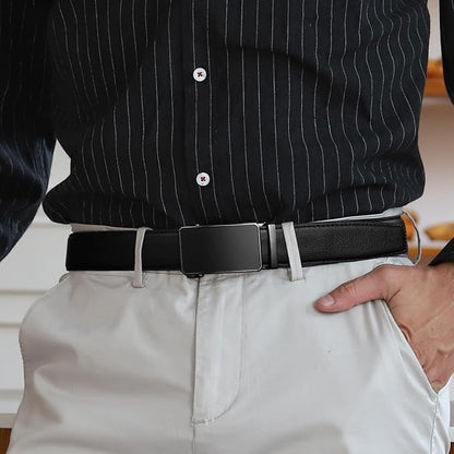 Zitahli Ratchet Belt for Men - 2 Packs Leather Mens belt For Gift Men Dress and Casual,Trim to Fit