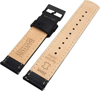 BARTON WATCH BANDS - Top Grain Leather Watch Bands Compatible with Apple Watch Models - 1, 2, 3, 4, 5, 6, 7, 8, 9, 10, SE, Ultra & Ultra 2