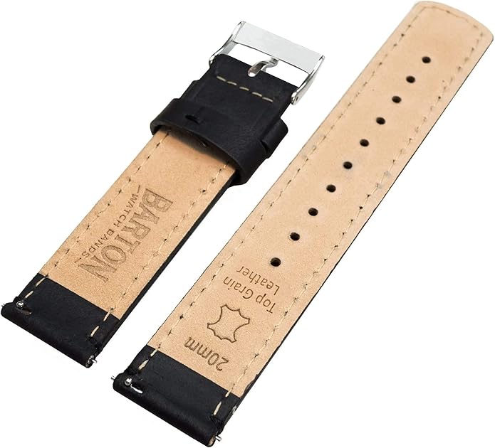 BARTON WATCH BANDS - Top Grain Leather Watch Bands Compatible with Apple Watch Models - 1, 2, 3, 4, 5, 6, 7, 8, 9, 10, SE, Ultra & Ultra 2