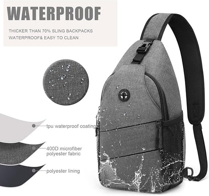 Pritent Crossbody Bags for Women Men Trendy Sling Bag Backpack Casual Chest Bag with Convertible Shoulder Strap