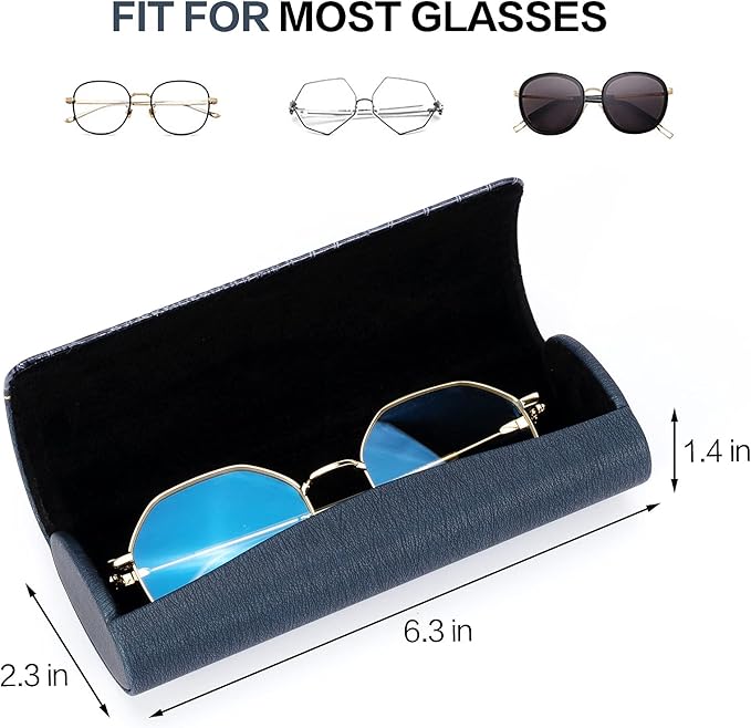 Vemiss Hard Shell Eyeglass Cases, Lightweight Portable Glasses Case for Women Men