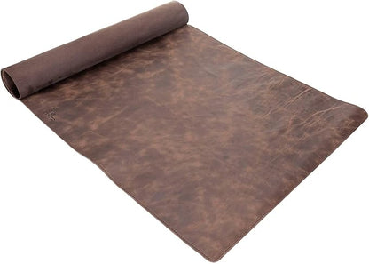 Venito Premium Leather Desk Pad Mat (36 X 19 inch) - Large Desk Mat for Keyboard and Mouse Home Office Accessories (Coffee Brown)