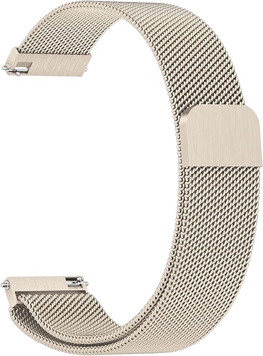 Vanjua 18mm 19mm 20mm 22mm Watch Band Quick Release Replacement Wristbands, Stainless Steel Metal Mesh Loop Adjustable Magnetic Replacement Straps Bands for Men Women