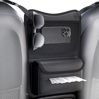 Car Seat Gap Purse Holder Leather - Between Seats Organizer, Automotive Storage for Phone Keys & Daily Essentials