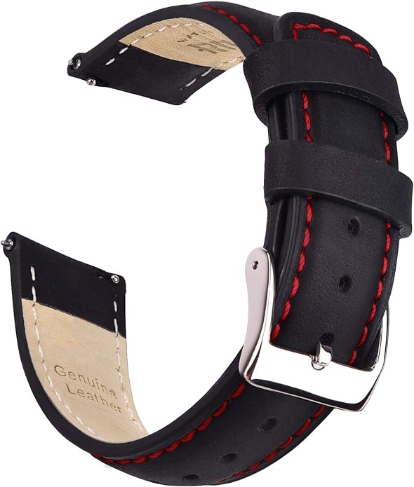 Ritche Christmas Gift Quick Release Leather Watch Bands Genuine Watch Straps for Men Women Top Grain Leather Watch Strap, White Elephant Gifts, Stocking Stuffers for Men, Father's Day gifts