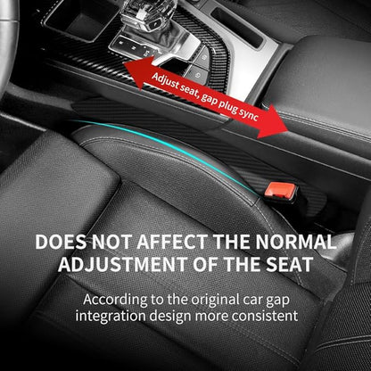 Junecarp 2PCS Car Seat Gap Filler - Elastic Car Seat Gap Filler Organizer Universal for Truck SUV Car Between Seat and Console - Prevent Items from Droping - Add Style to Your Car Accessories