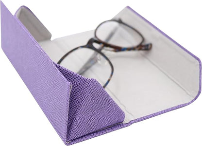 Real Sic Glasses Case for Men and Women - Magnetic Folding Hard Shell Sunglass Holder - Inspired by Solid Color