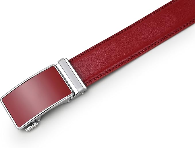 Lingli Men's Belt,Ratchet Dress Belt with Automatic Buckle Brown/Black-Trim to Fit-35mm wide