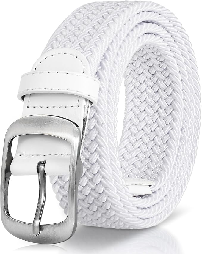 XZQTIVE Braided Belt Stretch Belt for Men and Women Multicolored Woven Golf Belt Elastic Jean Belts