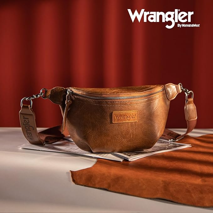 Wrangler Large Fanny Packs for Women Waist Bag Travel Belt Bags Crossbody Sling Purse