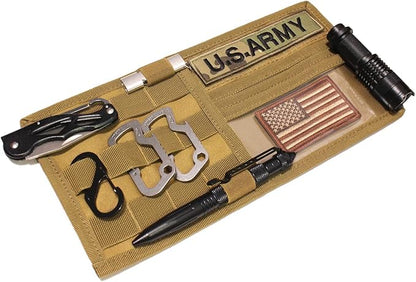 WYNEX Car Sun Visor Organizer with MOLLE Panel | Universal Car Storage Pouch, Compatible Sedan, Suvs, and Vans | for Small Tools, Glasses & Documents