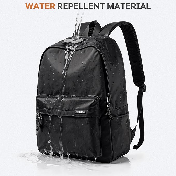 Black Backpack Lightweight Water-resistant Simple Casual Daypack Gym Backpack