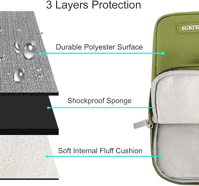 MOSISO Laptop Case 13.3 inch, 13-13.3 inch Laptop Sleeve Compatible with MacBook Air/Pro 13/Pro 14 M5 M4 M3 M2 M1, HP Dell ASUS Lenovo,Polyester Vertical Computer Sleeve Bag with Pocket, Chartreuse