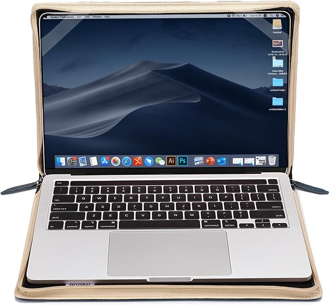 MOSISO Laptop Sleeve Case Compatible with MacBook Air 13 inch M4 A3240 M3 A3113 M2 A2681 M1 A2337 A2179 A1932 2025-2018/Pro 13 inch M2 M1 2025-2016, PU Leather Vintage Portfolio Cover, Peacock Blue
