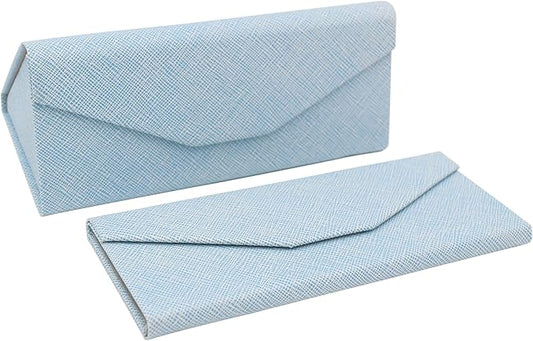 Real Sic Glasses Case for Men and Women - Magnetic Folding Hard Shell Sunglass Holder - Inspired by Solid Color