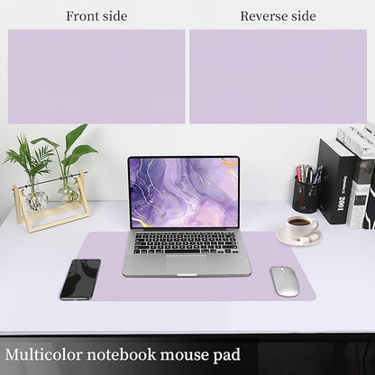 Bloss Purple Desk Mat, Double-Sided Leather Desk Pad, Desk Matt for Desktop, Waterproof Desk Pad Mat, Computer Mat for Office Work/Home/Decor/Desk Protector/Cover(23.6"x 13.8")