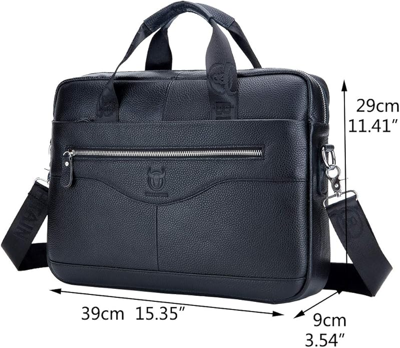 Hebetag Small Leather Sling Shoulder Bag Messenger Pack for Men Women Outdoor Travel Business
