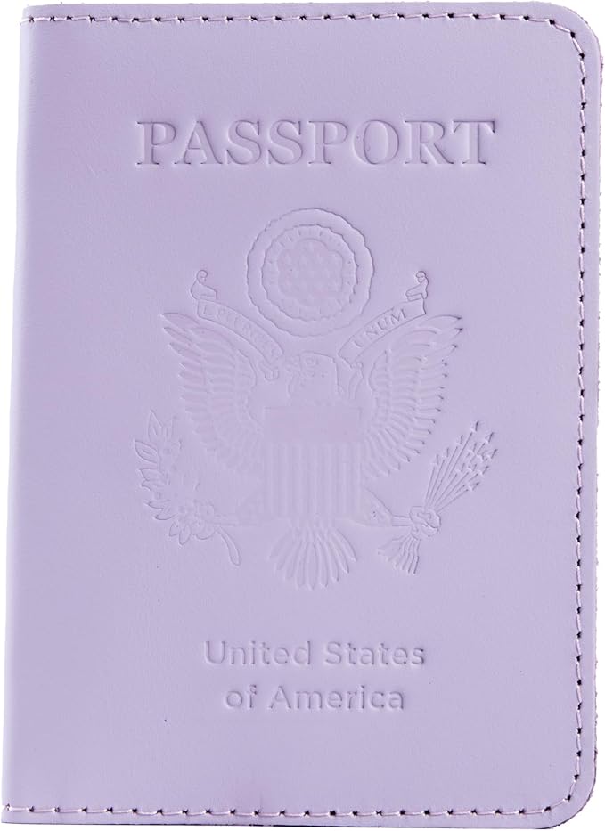 INCARNE US Leather Passport Holder for Travel - Passport Case - Passport Wallet for Men - Passport Cover for Women Sleeve Protector - Travel Essentials Vacation Luggage Travel Gifts - Classic Yellow