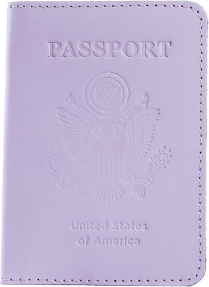 INCARNE US Leather Passport Holder for Travel - Passport Case - Passport Wallet for Men - Passport Cover for Women Sleeve Protector - Travel Essentials Vacation Luggage Travel Gifts - Classic Yellow