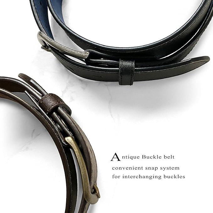 BS57 Classic Vintage Casual Jean Replacement Belt Strap or Belt 1-1/2"(38mm) Wide, Multi-Style Options