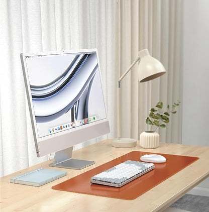 Satechi Vegan Leather Desk Mat, Large Mouse Pad Scratch and Water Resistant, Easy to Clean, Desk Pad for Office and Home, 26.8” x 12.4” x 0.1” - Brown