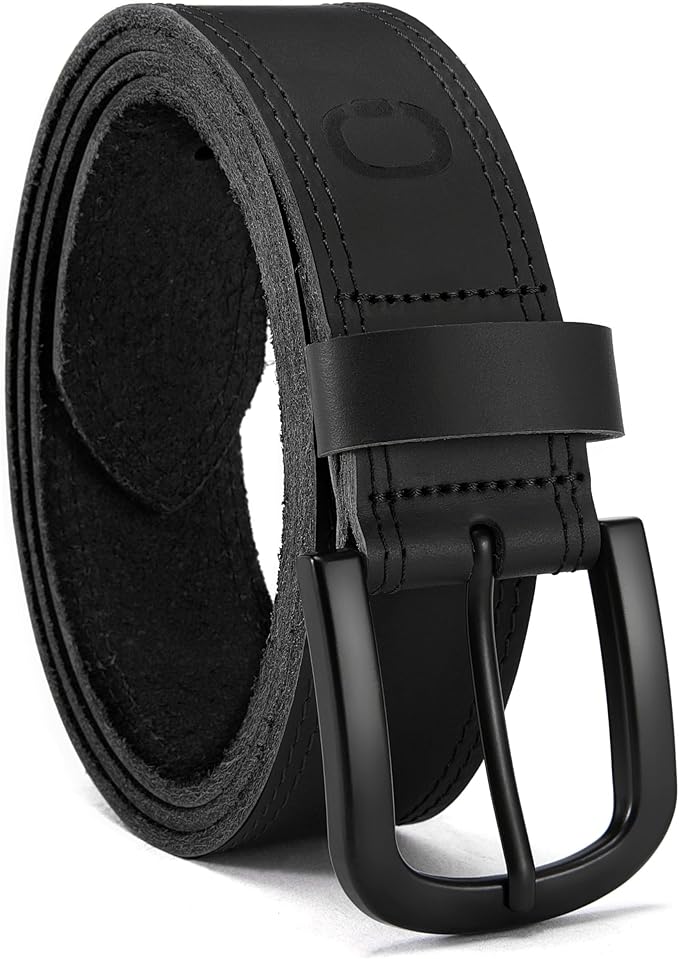 CHAOREN Full Grain Leather Belt for Men, Work Belts for Men Heavy Duty, Daily Wear for Jeans Pants