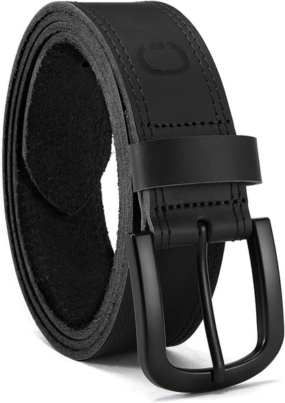 CHAOREN Full Grain Leather Belt for Men, Work Belts for Men Heavy Duty, Daily Wear for Jeans Pants