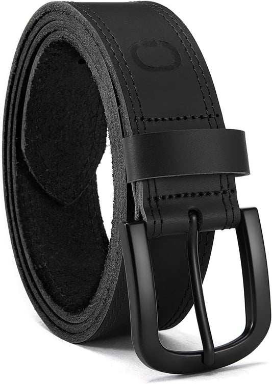 CHAOREN Full Grain Leather Belt for Men, Work Belts for Men Heavy Duty, Daily Wear for Jeans Pants